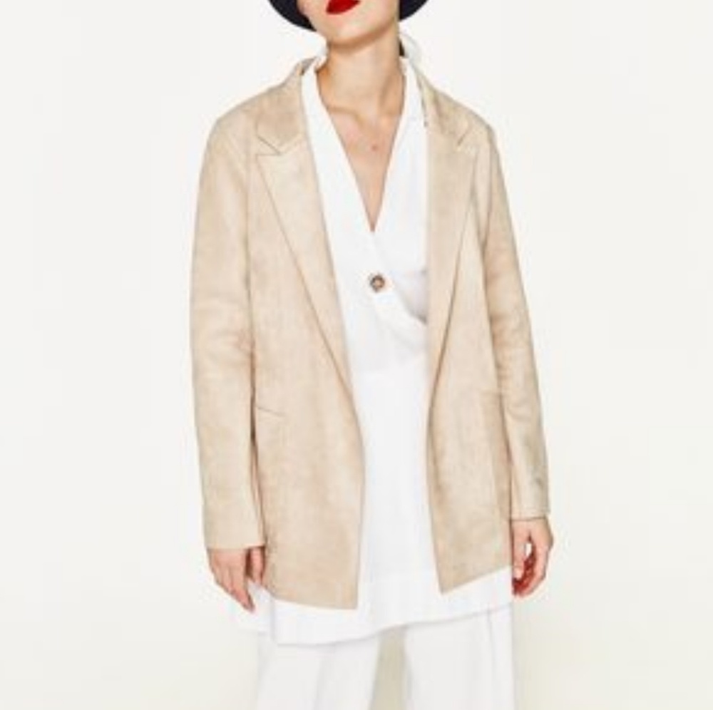 ZARA Basic Collection tan coat